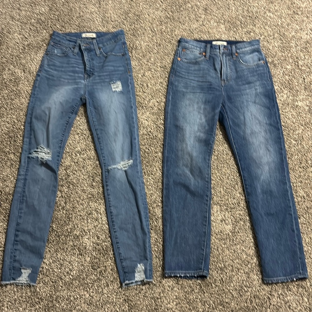 Bundle of 2 pairs Madewell jeans size 25 and 26 (both fit like a 25)